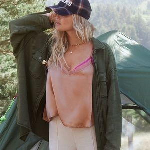 AERIE || LUMBERJANE WAFFLE SHIRT